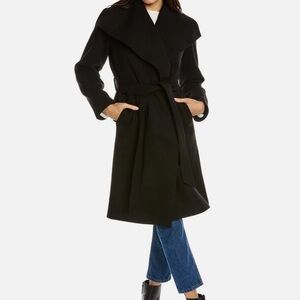 Noize Black Lena Wrap Coat